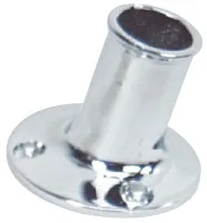 S-5002C – WHITECAP IND Flagpole Mount, Top Mount For Flag Poles Up to 1 Inch Diameter Holds Single Flag Silver Brass